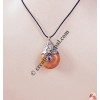 Silver capped Amber pendent