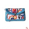 Embroidered medium flap purse