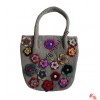 2-layer colorful flowers felt Tote Bag