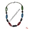 Colorful bone beads necklace