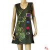 4-Star patch flower print dress