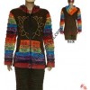 Lotus design rainbow sleeves hoodie