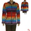 Rainbow stripes stone wash hoodie