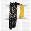 Carved brown beads mala