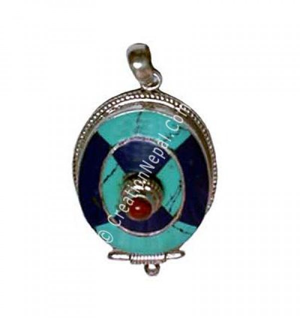 Oval shape Tibetan pendant