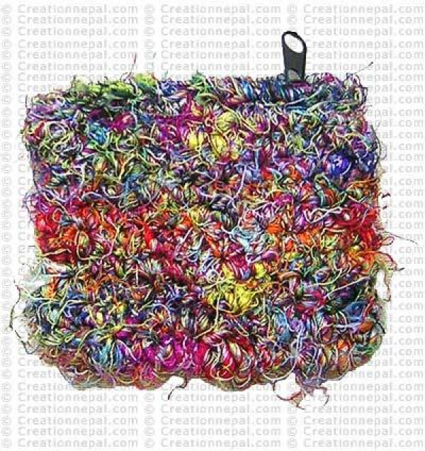 Recycled cotton coin purse