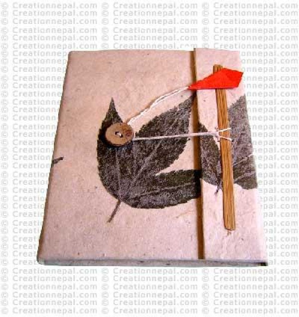 Leaves inlay notebook