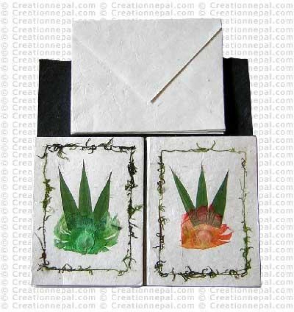 Bamboo leaves design cards