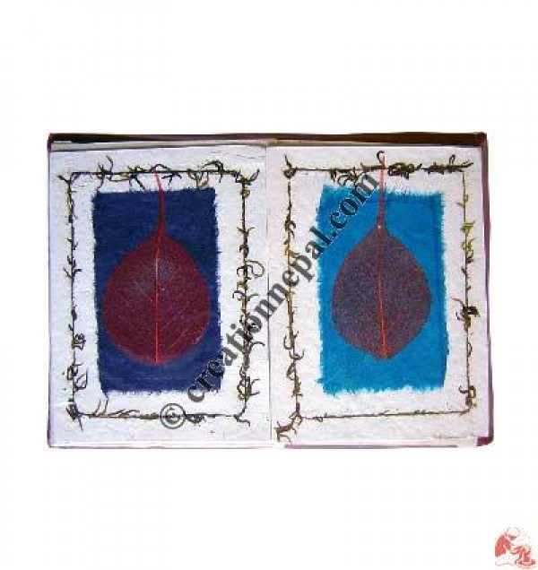 Single Bodhi leaf design cards