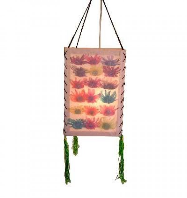 Dry flowers inlay Lamp-shade