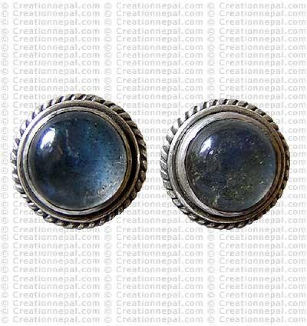 Braided wire ear stud