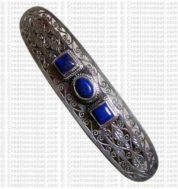 Silver hair clip