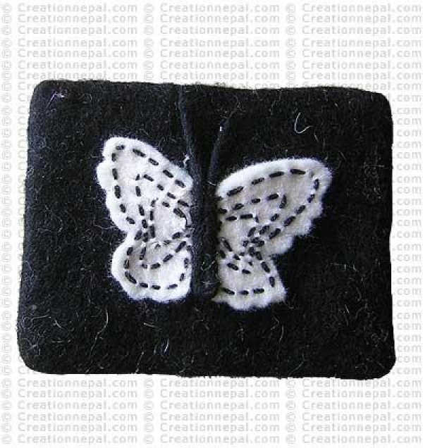 Butterfly felt coin purse 1