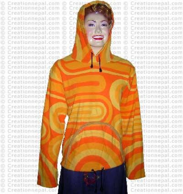 Full sleeves hooded rib cotton Tshirt