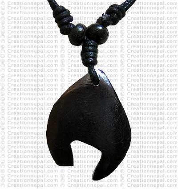 Fish shape bone pendant