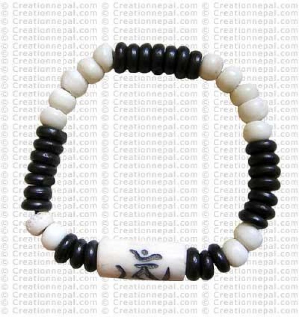 Bone beads wristband