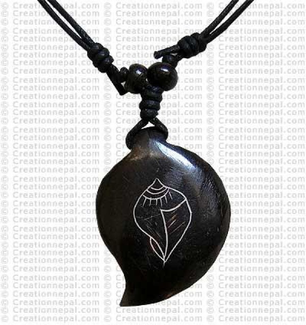 Mango shape bone pendant