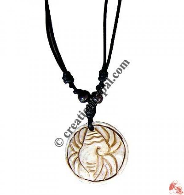 Conch bone pendant