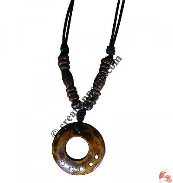 Centre hole bone pendant