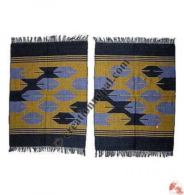 Dhaka dining table mats-yellow (set of 6)