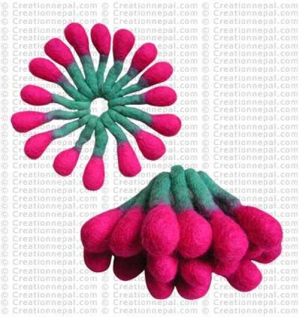 Felt beads frills hair band