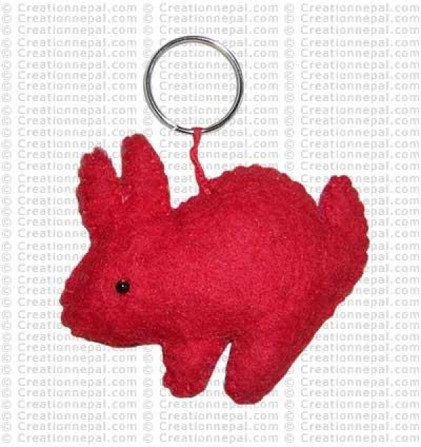 Plain rabit Key-ring