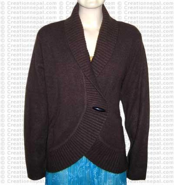 Cross design Pashmina sweater