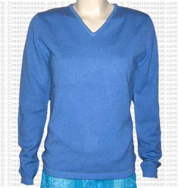 V-neck Pashmina sweater