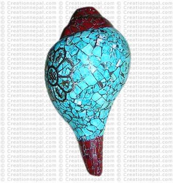 Coral-turq conch