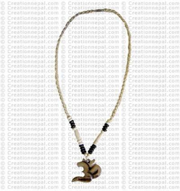 Sanskrit Om carved pendant