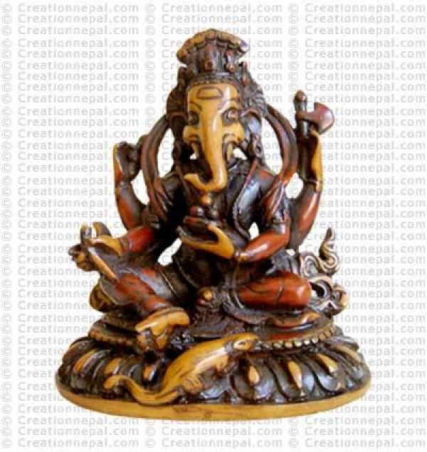 Sitting red-black Ganesh