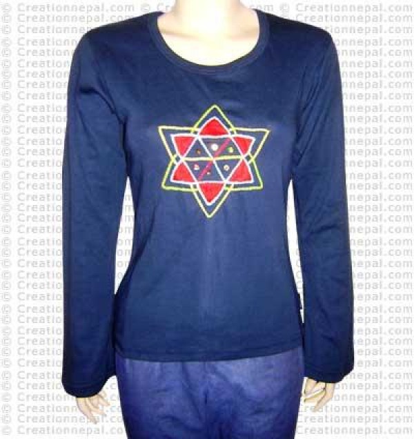 Crochet star rib tshirt