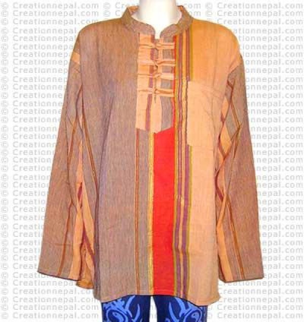 Multi-color stripes cotton top