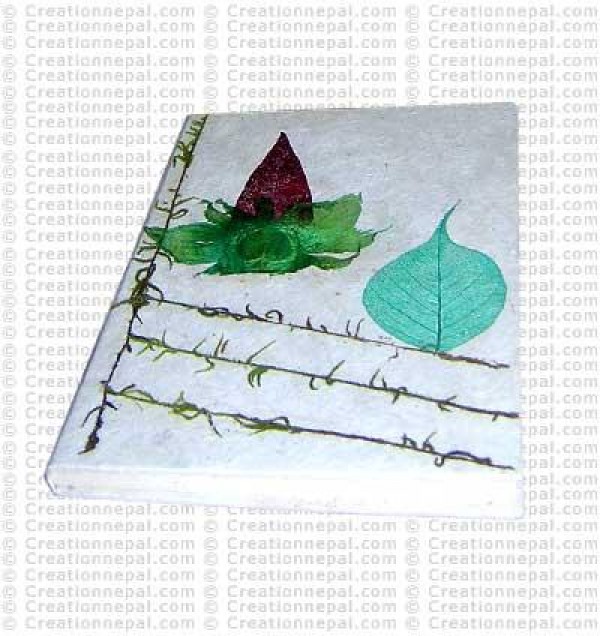 Bodhi leaf-moss- flower notebook