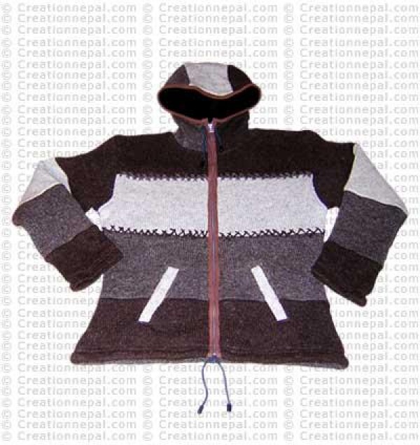 Four stripes woolen jacket