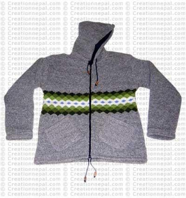 Single stripe woolen jacket