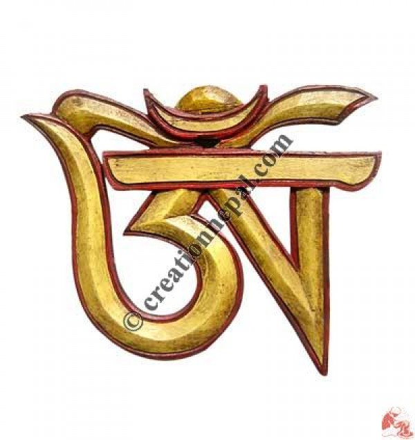 Tibetan Om-yellow paint