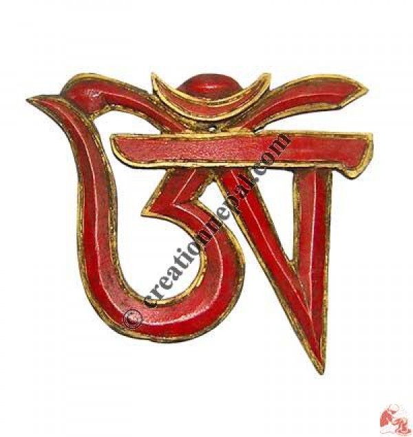 Tibetan Small Om-Red paint