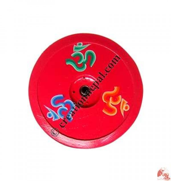 OM paint wooden incense burner