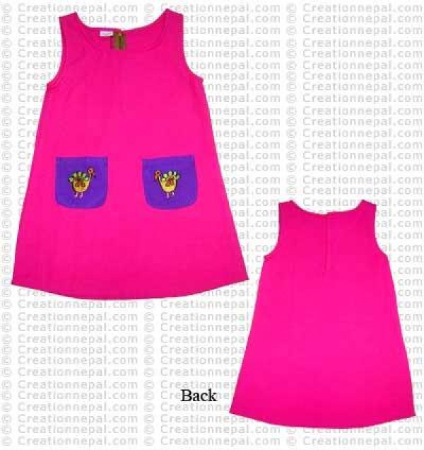 Zipper back cotton dress