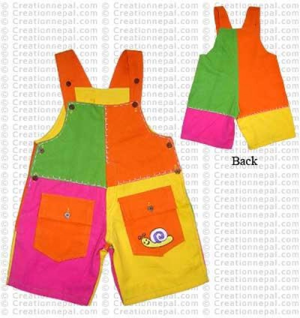Patch-work kids half trouser
