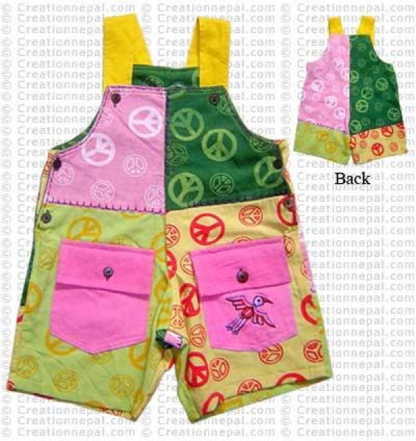 Peace-marks patch half overall