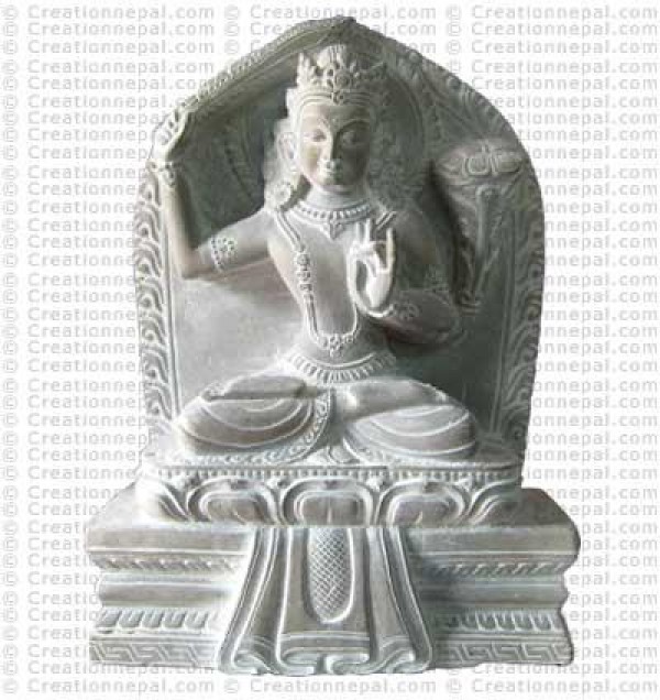 Manjushree - 8'' stone statue