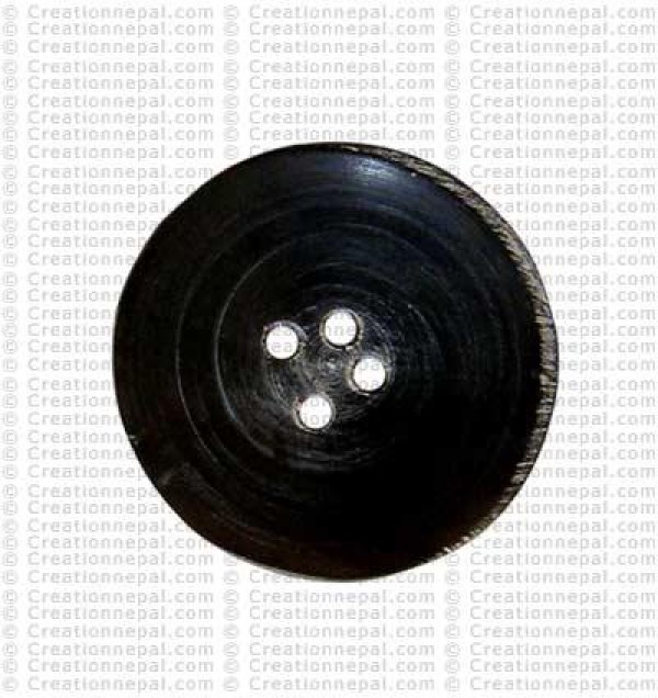 Plain round shape large bone button (packet of 10)