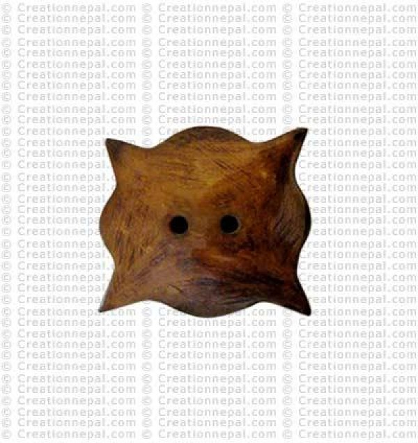 Cat shape bone button (packet of 10)