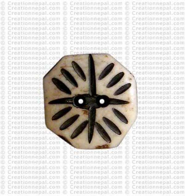 Octagon shape small button (packet of 10)