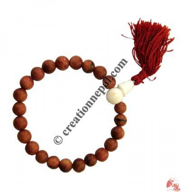 Sun stone 7 mm 23 beads wristband