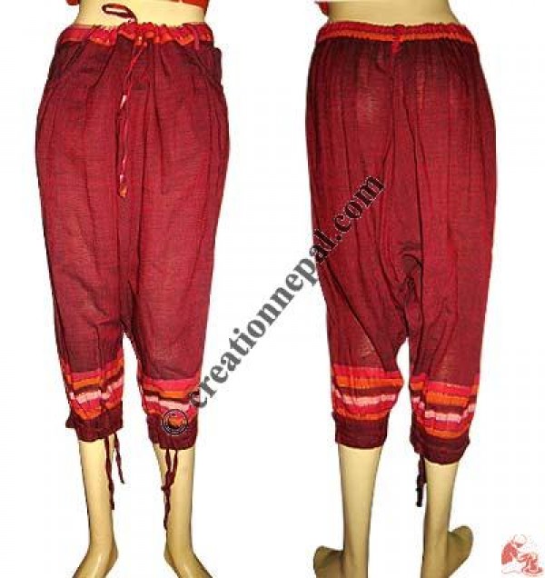Elastic - string tight cotton quarter trouser