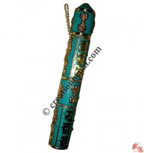 Turquoise setting copper incense holder3