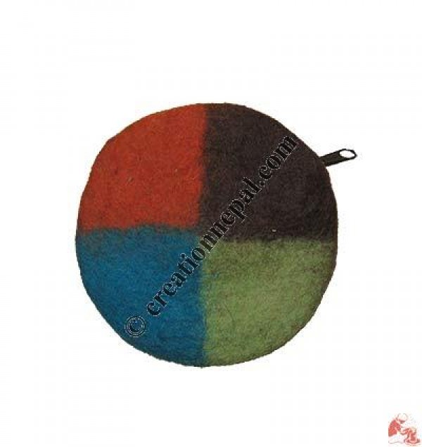 Pie round felt purse
